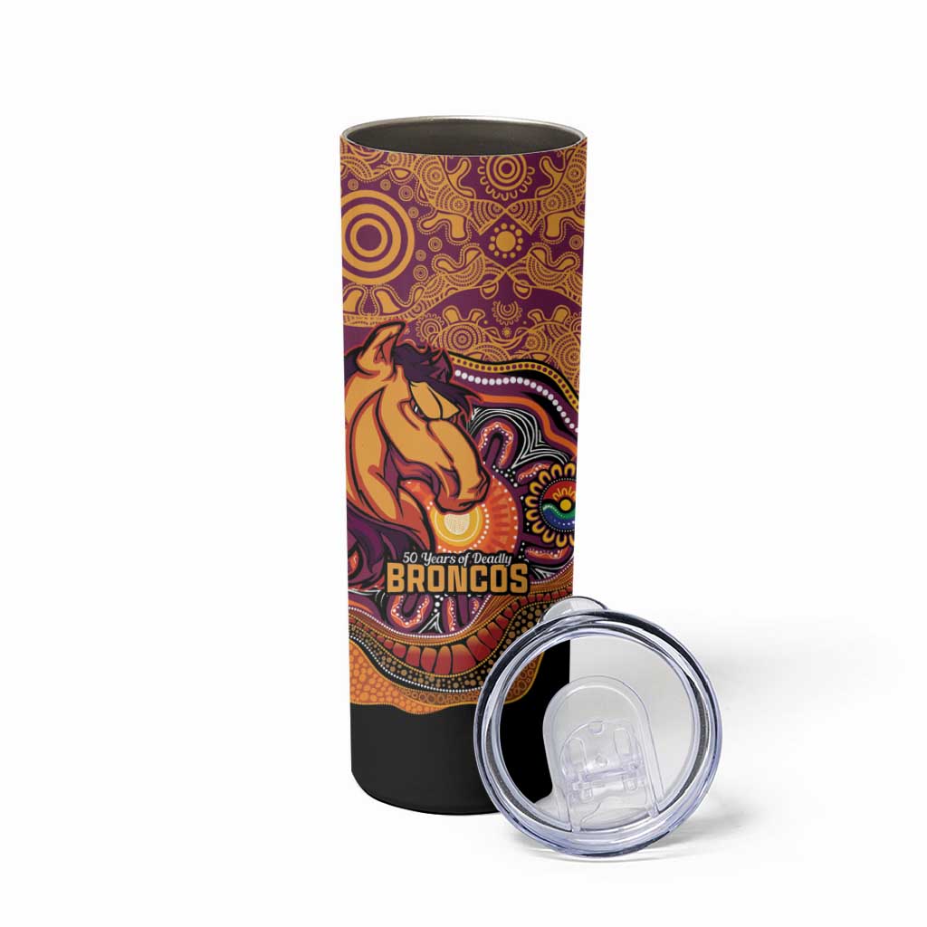 Custom Broncos Honouring First Nations Skinny Tumbler NAIDOC 2026 Deadly 50 Years