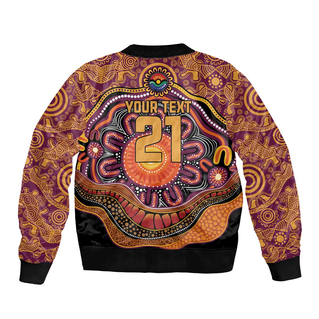 Custom Broncos Honouring First Nations Sleeve Zip Bomber Jacket NAIDOC 2026 Deadly 50 Years