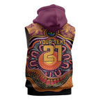 Custom Broncos Honouring First Nations Sleeveless Hoodie NAIDOC 2026 Deadly 50 Years