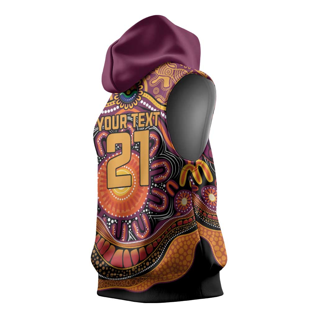 Custom Broncos Honouring First Nations Sleeveless Hoodie NAIDOC 2026 Deadly 50 Years