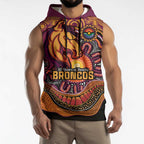 Custom Broncos Honouring First Nations Sleeveless Hoodie NAIDOC 2026 Deadly 50 Years