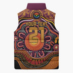 Custom Broncos Honouring First Nations Sleeveless Puffer Jacket NAIDOC 2026 Deadly 50 Years
