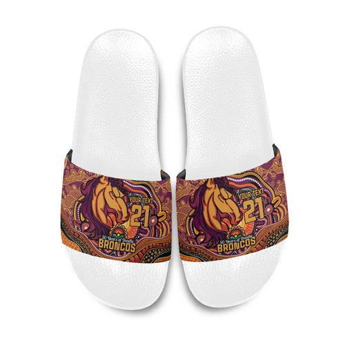 Custom Broncos Honouring First Nations Slide Sandals NAIDOC 2026 Deadly 50 Years