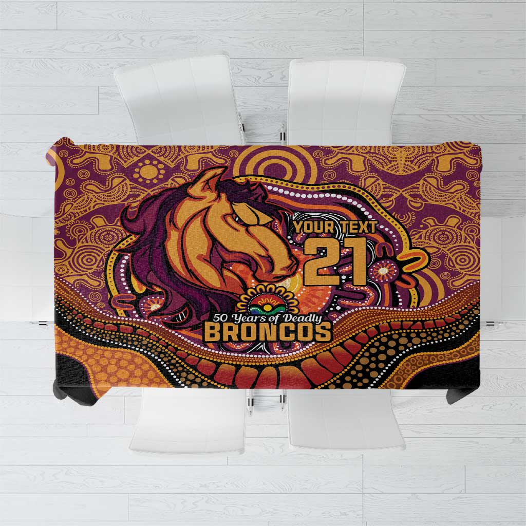 Custom Broncos Honouring First Nations Tablecloth NAIDOC 2026 Deadly 50 Years