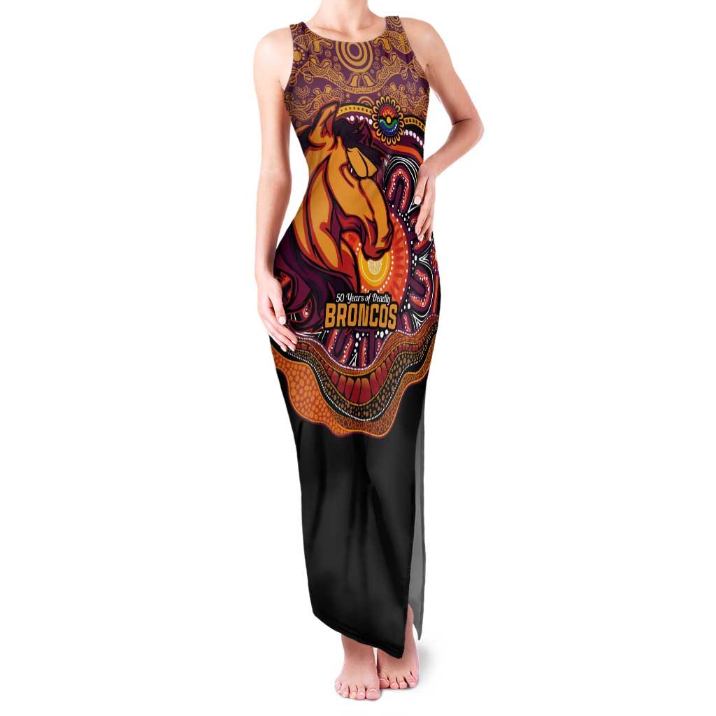 Custom Broncos Honouring First Nations Tank Maxi Dress NAIDOC 2026 Deadly 50 Years