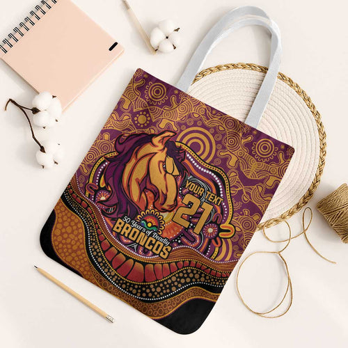 Custom Broncos Honouring First Nations Tote Bag NAIDOC 2026 Deadly 50 Years