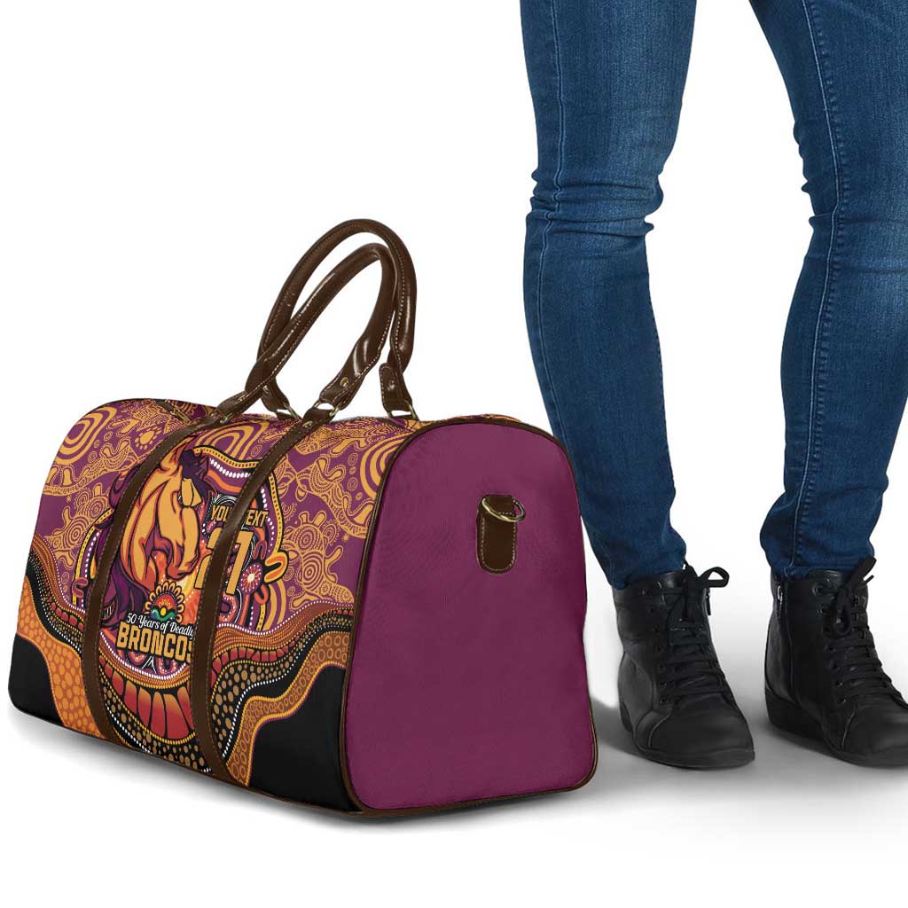 Custom Broncos Honouring First Nations Travel Bag NAIDOC 2026 Deadly 50 Years