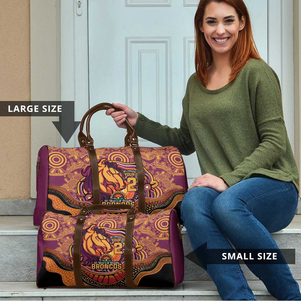 Custom Broncos Honouring First Nations Travel Bag NAIDOC 2026 Deadly 50 Years