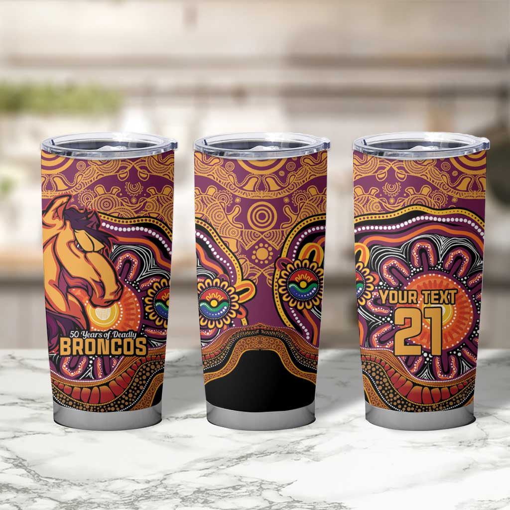 Custom Broncos Honouring First Nations Tumbler Cup NAIDOC 2026 Deadly 50 Years