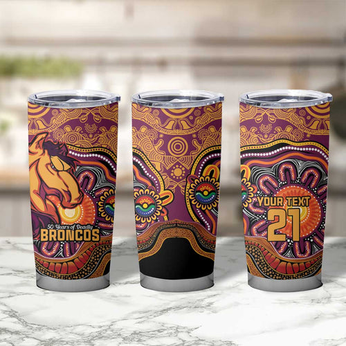 Custom Broncos Honouring First Nations Tumbler Cup NAIDOC 2026 Deadly 50 Years