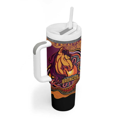 Custom Broncos Honouring First Nations Tumbler With Handle NAIDOC 2026 Deadly 50 Years