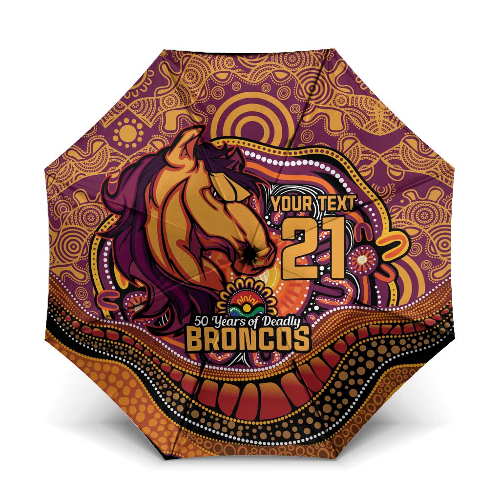 Custom Broncos Honouring First Nations Umbrella NAIDOC 2026 Deadly 50 Years