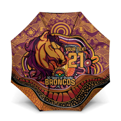 Custom Broncos Honouring First Nations Umbrella NAIDOC 2026 Deadly 50 Years