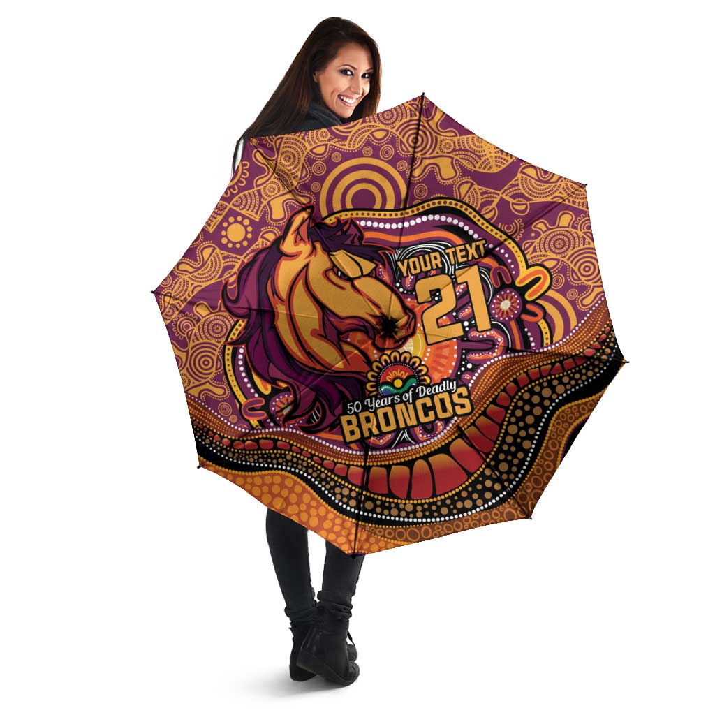 Custom Broncos Honouring First Nations Umbrella NAIDOC 2026 Deadly 50 Years