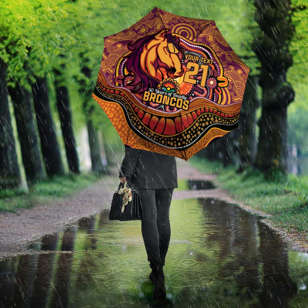 Custom Broncos Honouring First Nations Umbrella NAIDOC 2026 Deadly 50 Years