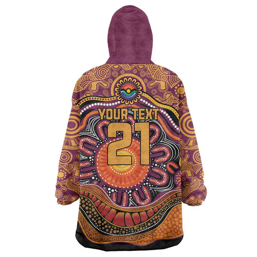 Custom Broncos Honouring First Nations Wearable Blanket Hoodie NAIDOC 2026 Deadly 50 Years