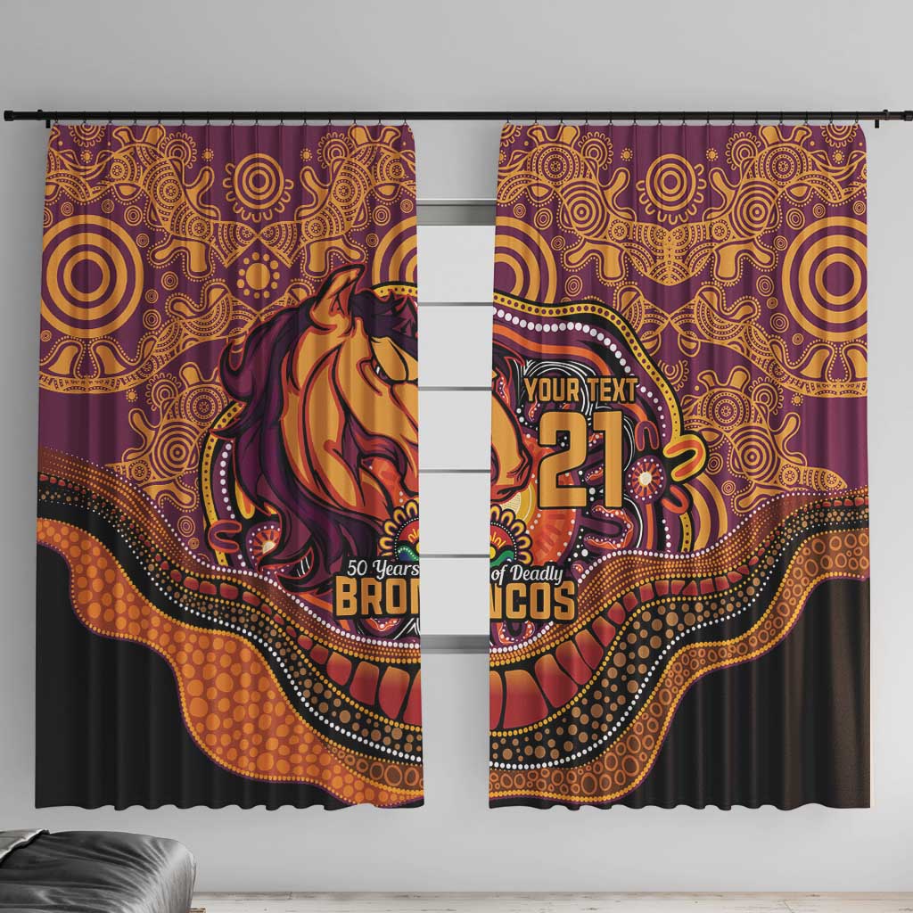 Custom Broncos Honouring First Nations Window Curtain NAIDOC 2026 Deadly 50 Years