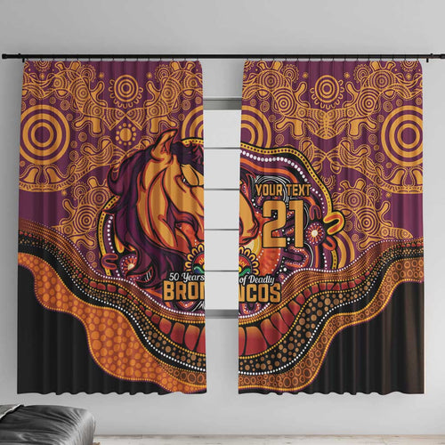 Custom Broncos Honouring First Nations Window Curtain NAIDOC 2026 Deadly 50 Years