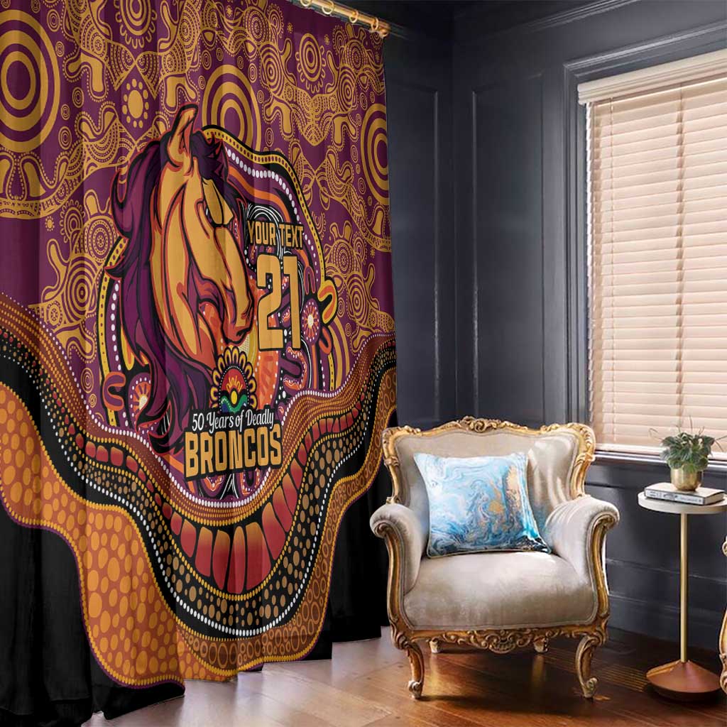 Custom Broncos Honouring First Nations Window Curtain NAIDOC 2026 Deadly 50 Years