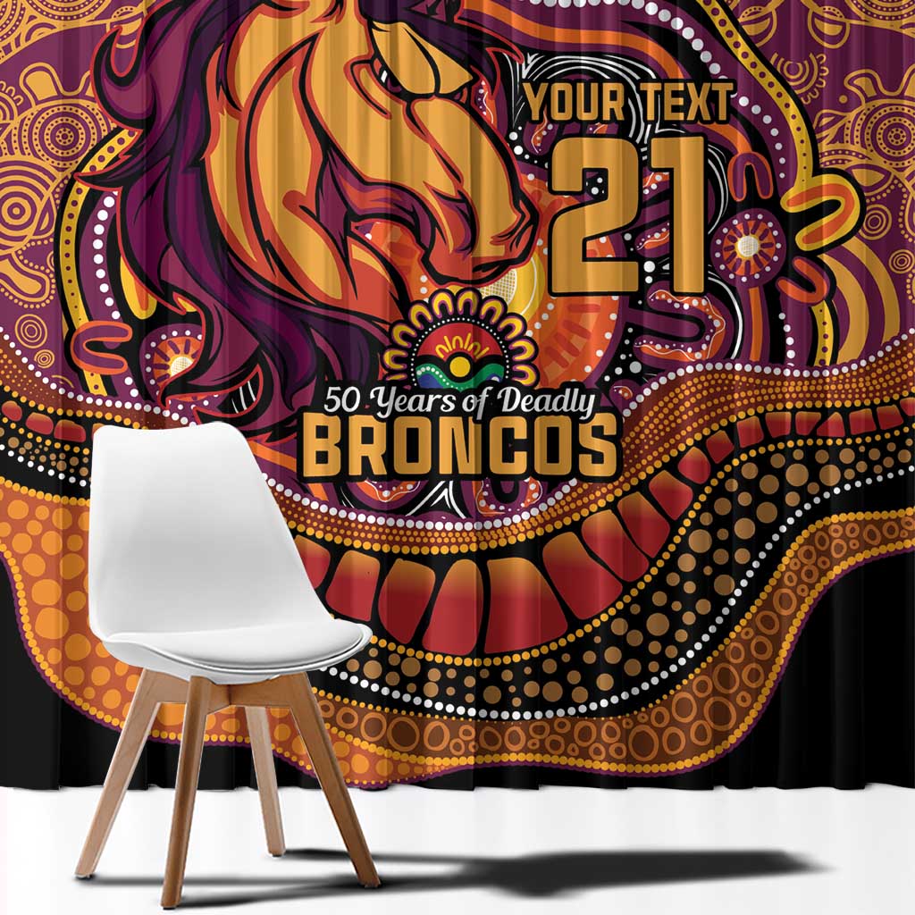 Custom Broncos Honouring First Nations Window Curtain NAIDOC 2026 Deadly 50 Years