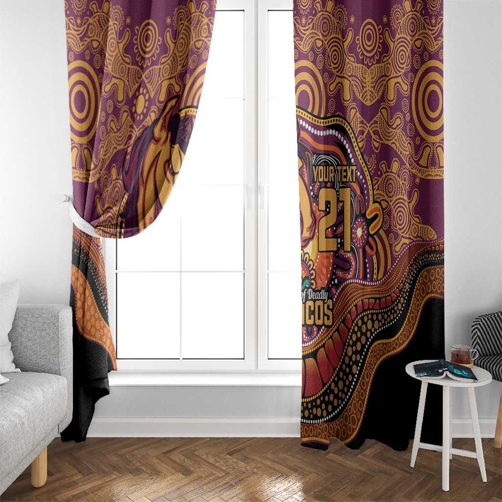 Custom Broncos Honouring First Nations Window Curtain NAIDOC 2026 Deadly 50 Years