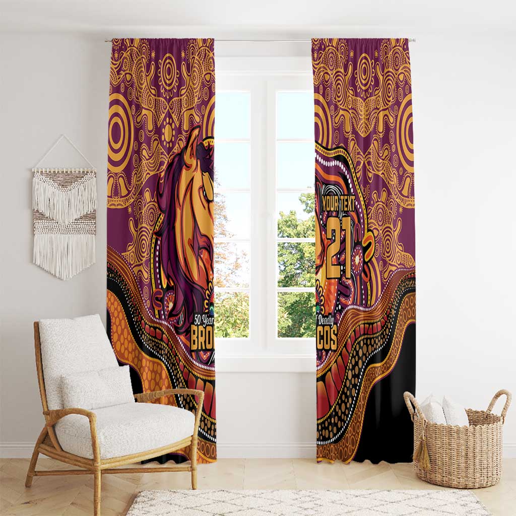 Custom Broncos Honouring First Nations Window Curtain NAIDOC 2026 Deadly 50 Years