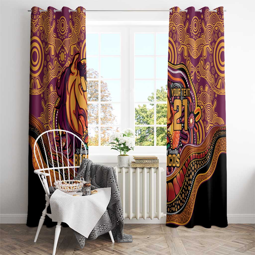 Custom Broncos Honouring First Nations Window Curtain NAIDOC 2026 Deadly 50 Years