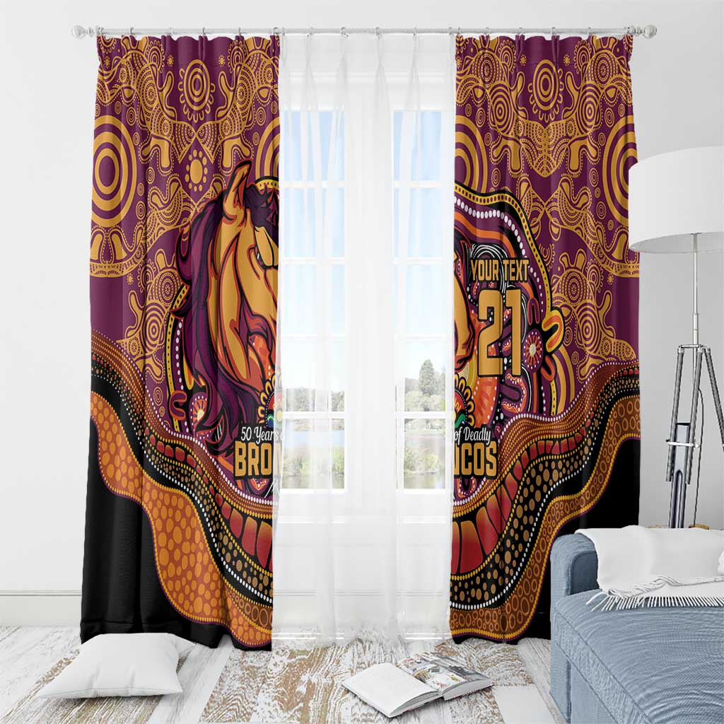 Custom Broncos Honouring First Nations Window Curtain NAIDOC 2026 Deadly 50 Years