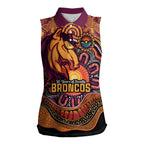 Custom Broncos Honouring First Nations Women Sleeveless Polo Shirt NAIDOC 2026 Deadly 50 Years