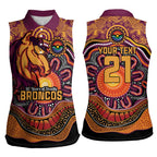 Custom Broncos Honouring First Nations Women Sleeveless Polo Shirt NAIDOC 2026 Deadly 50 Years