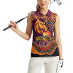 Custom Broncos Honouring First Nations Women Sleeveless Polo Shirt NAIDOC 2026 Deadly 50 Years