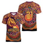 Custom Broncos Honouring First Nations Women V-Neck T-Shirt NAIDOC 2026 Deadly 50 Years