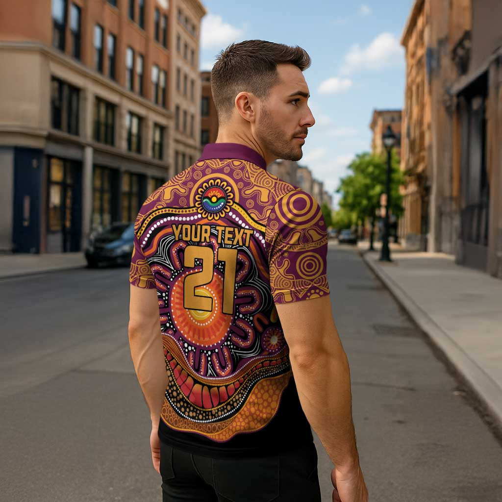 Custom Broncos Honouring First Nations Zipper Polo Shirt NAIDOC 2026 Deadly 50 Years