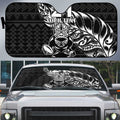 New Zealand Rugby Warrior Custom Auto Sun Shade Black Fern Taniko Motif - Aussie Hoodie