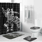 New Zealand Rugby Warrior Custom Bathroom Set Black Fern Taniko Motif - Aussie Hoodie