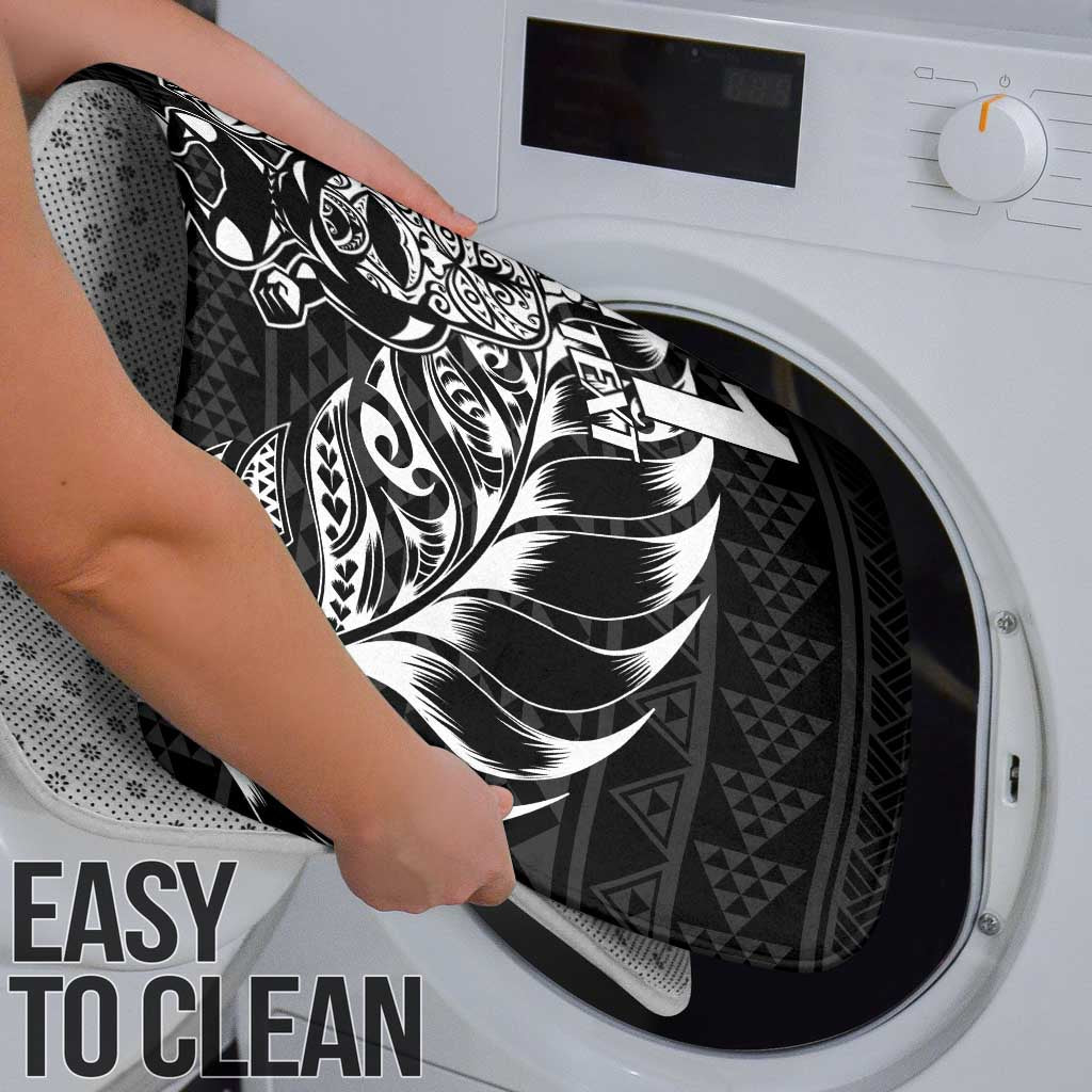 New Zealand Rugby Warrior Custom Bathroom Set Black Fern Taniko Motif - Aussie Hoodie