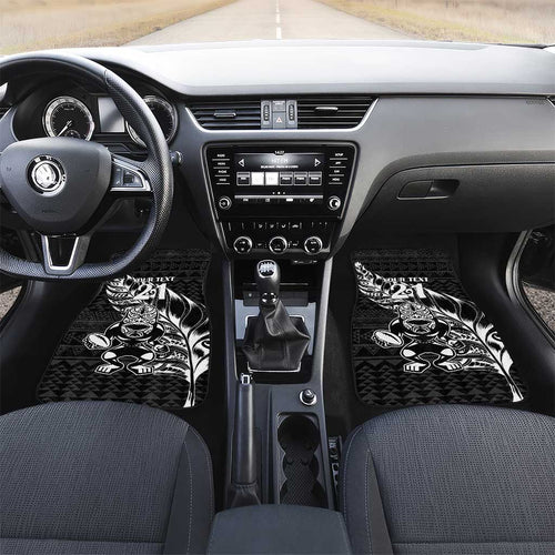 New Zealand Rugby Warrior Custom Car Mats Black Fern Taniko Motif