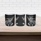 New Zealand Rugby Warrior Custom Ceramic Mug Black Fern Taniko Motif - Aussie Hoodie