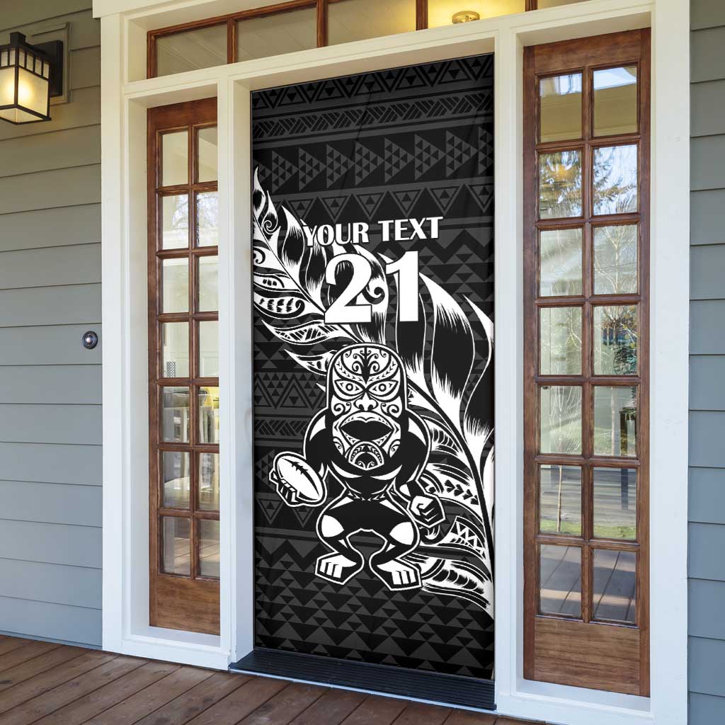 New Zealand Rugby Warrior Custom Door Cover Black Fern Taniko Motif - Aussie Hoodie