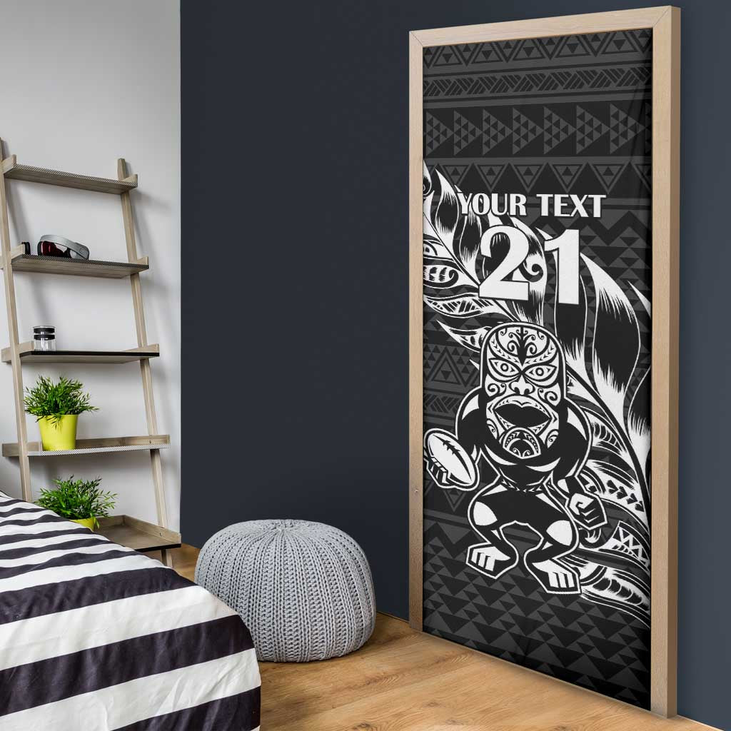 New Zealand Rugby Warrior Custom Door Cover Black Fern Taniko Motif - Aussie Hoodie