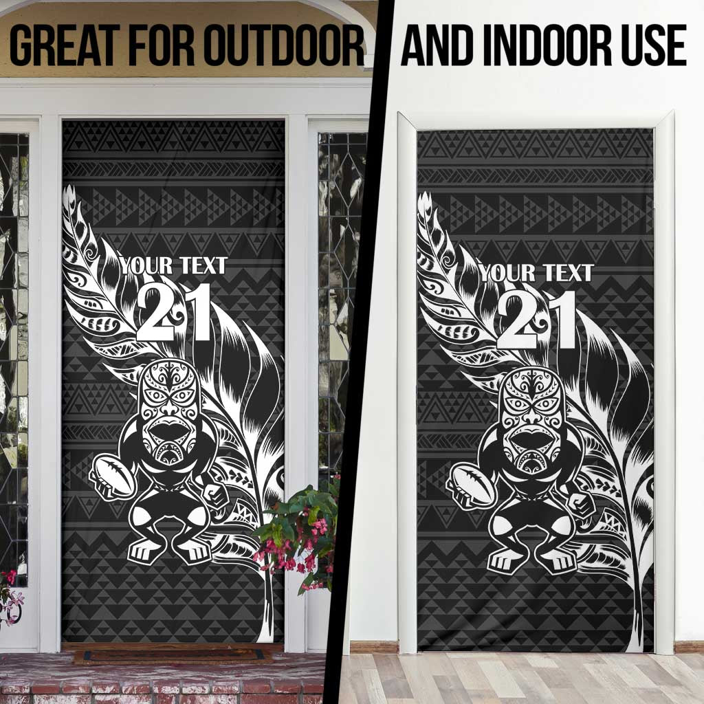 New Zealand Rugby Warrior Custom Door Cover Black Fern Taniko Motif - Aussie Hoodie
