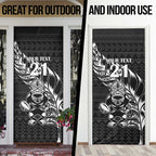 New Zealand Rugby Warrior Custom Door Cover Black Fern Taniko Motif - Aussie Hoodie