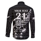 New Zealand Rugby Warrior Custom Family Matching Summer Maxi Dress and Hawaiian Shirt Black Fern Taniko Motif