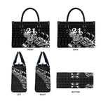 New Zealand Rugby Warrior Custom Leather Bag Black Fern Taniko Motif - Aussie Hoodie
