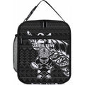 New Zealand Maori Rugby Warrior Custom Lunch Bag Black Fern Taniko Motif