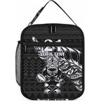 New Zealand Maori Rugby Warrior Custom Lunch Bag Black Fern Taniko Motif
