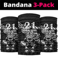 New Zealand Rugby Warrior Custom Neck Gaiter Black Fern Taniko Motif - Aussie Hoodie