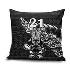 New Zealand Rugby Warrior Custom Pillow Cover Black Fern Taniko Motif - Aussie Hoodie