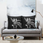 New Zealand Rugby Warrior Custom Pillow Cover Black Fern Taniko Motif - Aussie Hoodie