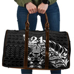 New Zealand Rugby Warrior Custom Travel Bag Black Fern Taniko Motif - Aussie Hoodie